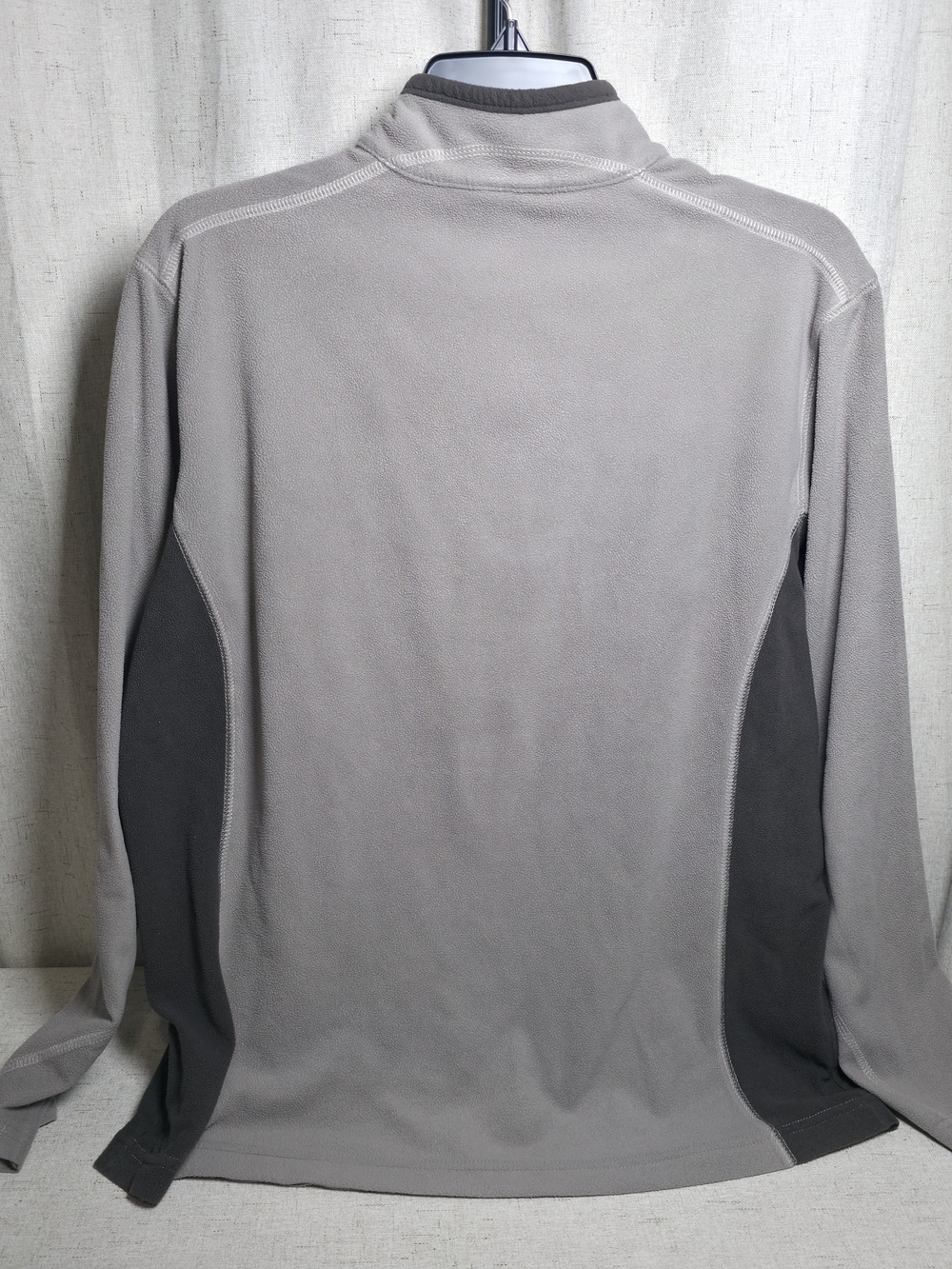 Columbia Light Gray and Dark Gray Women's Quarter-Zip Fleece - Picture 5 of 5